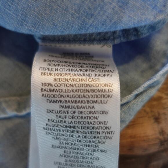 Ralph Lauren Shirt Boys 6 Blue Chambray Button Down Long Sleeve Embroidered Pony - Picture 5 of 6